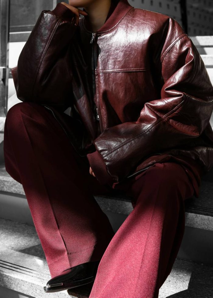 Outerwear The Frankie Shop Women Red Wexford Padded Bomber Jacket - Burgundy