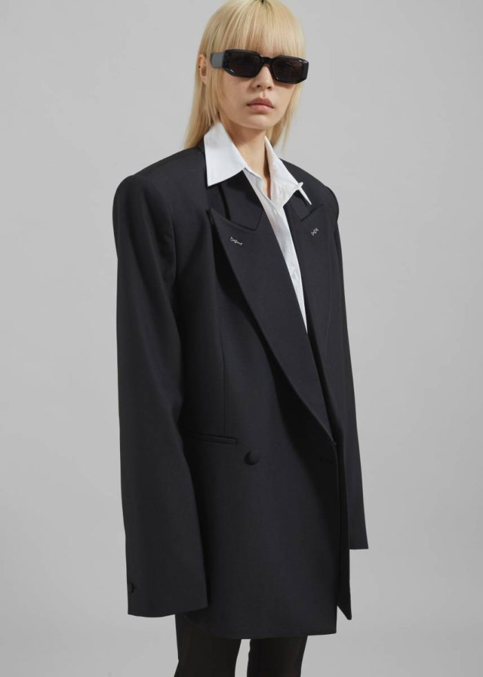 Outerwear Women The Frankie Shop Black Cheyenne Padded Blazer - Black