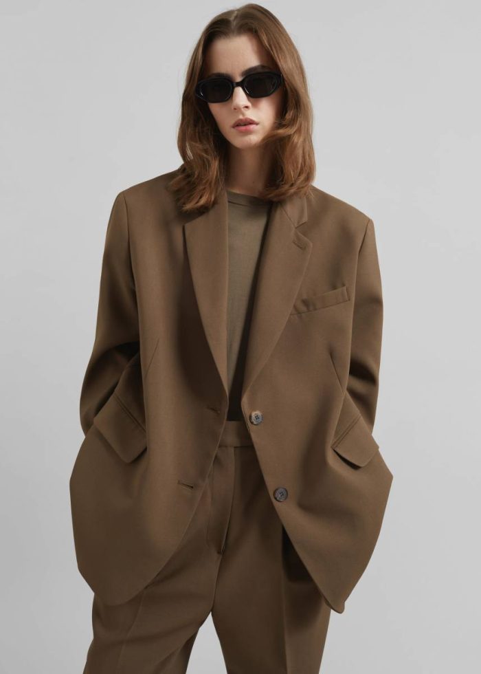 Outerwear Women The Frankie Shop Brown Bea Blazer - Chocolate