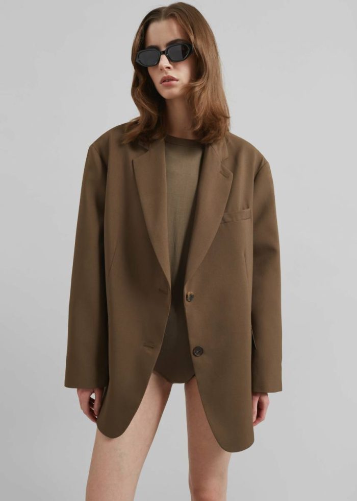 Outerwear Women The Frankie Shop Brown Bea Blazer - Chocolate