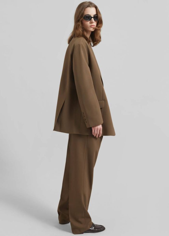 Outerwear Women The Frankie Shop Brown Bea Blazer - Chocolate