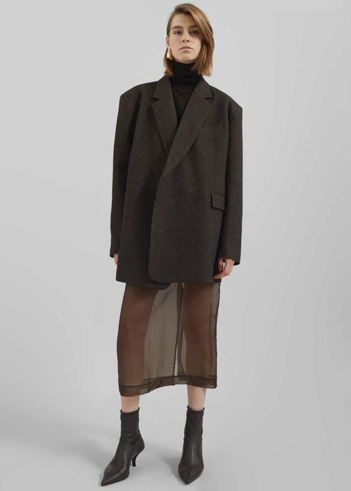 Outerwear Women The Frankie Shop Brown Sarnia Oversized Blazer - Brown