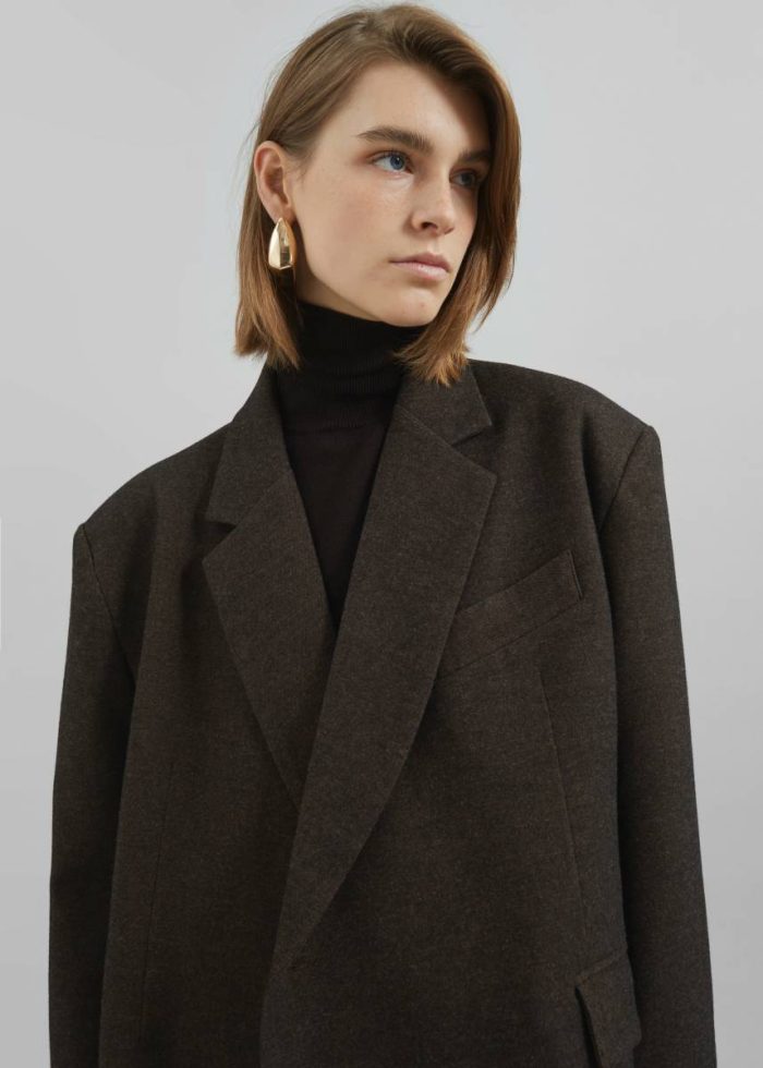 Outerwear Women The Frankie Shop Brown Sarnia Oversized Blazer - Brown