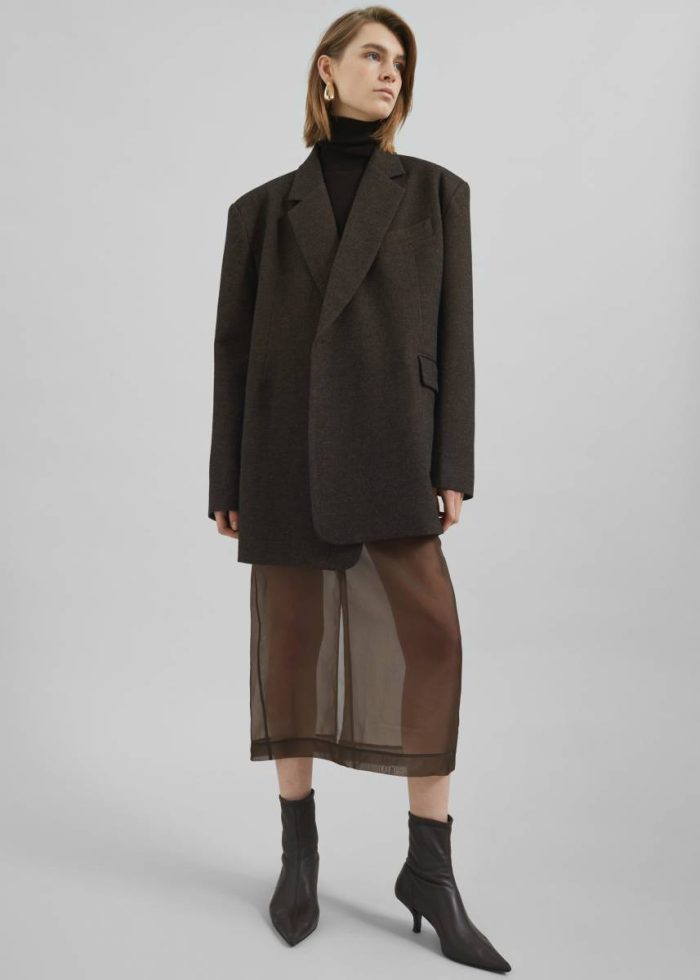 Outerwear Women The Frankie Shop Brown Sarnia Oversized Blazer - Brown