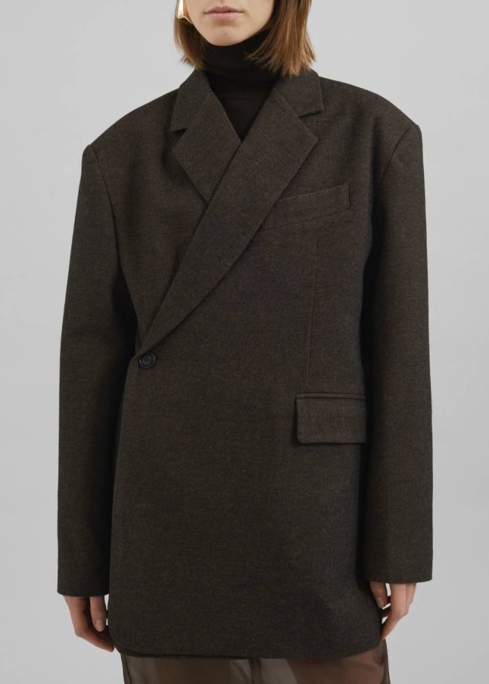 Outerwear Women The Frankie Shop Brown Sarnia Oversized Blazer - Brown