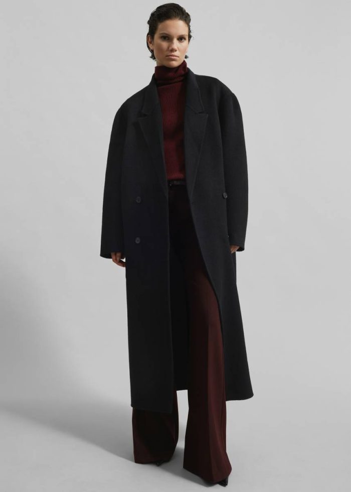Outerwear Women The Frankie Shop Veonce Oversized Wool Coat - Black Black