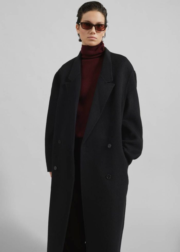 Outerwear Women The Frankie Shop Veonce Oversized Wool Coat - Black Black