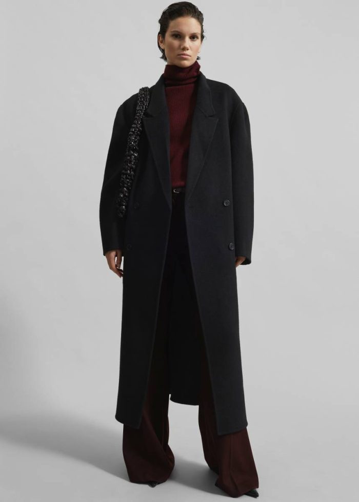 Outerwear Women The Frankie Shop Veonce Oversized Wool Coat - Black Black
