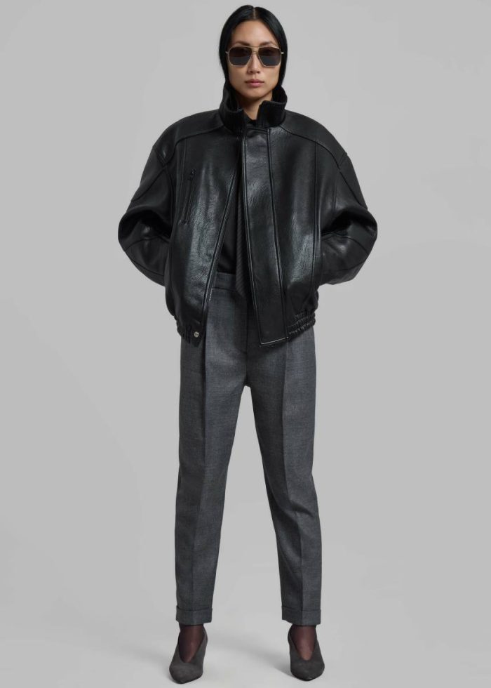Outerwear Women The Frankie Shop Zion Quilted Bomber Jacket - Black Black