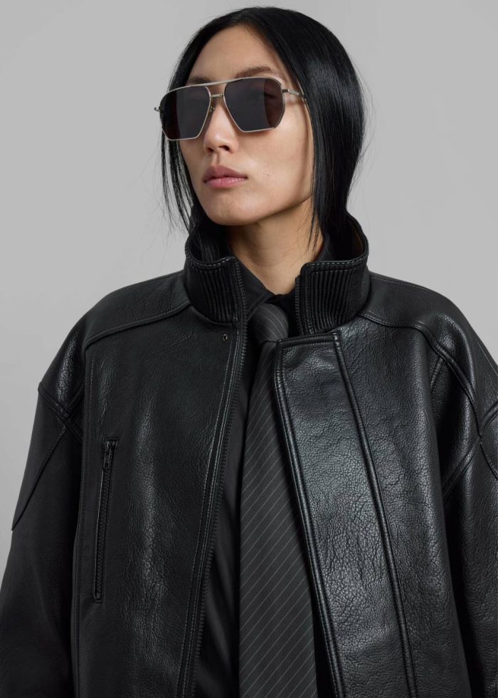 Outerwear Women The Frankie Shop Zion Quilted Bomber Jacket - Black Black