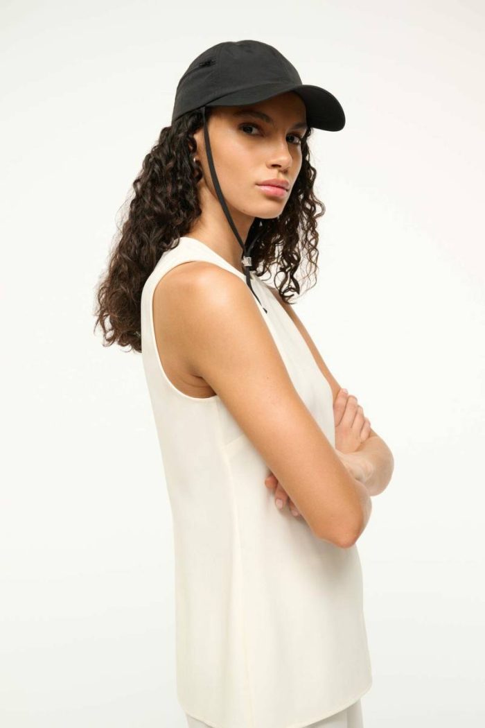 Paulie Baseball Hat Black Staud Women Accessories