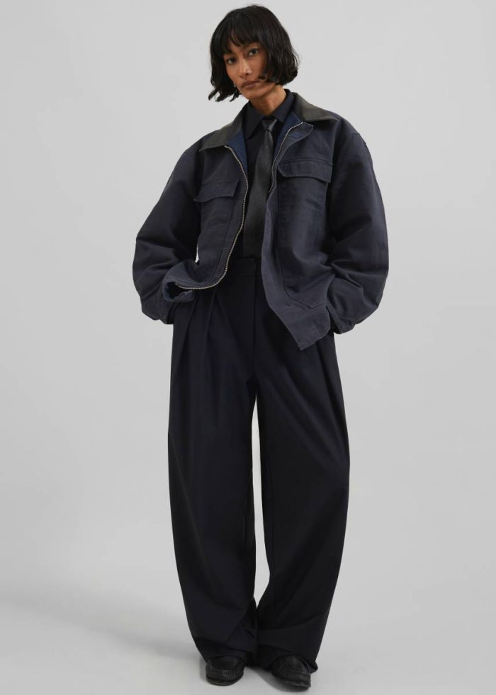 Pelso Barn Jacket - Navy Women Blue Outerwear The Frankie Shop