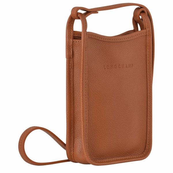 Phone Cases Women Caramel Le Foulonné Phone Case Caramel - Leather Longchamp