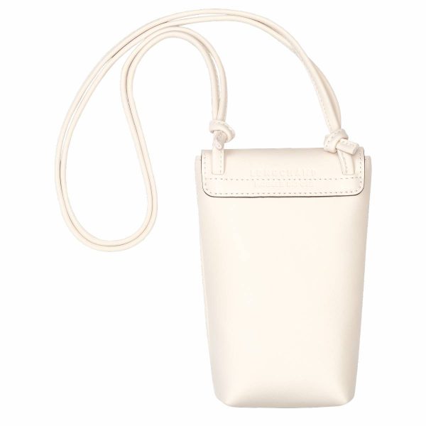 Phone Cases Women Longchamp Ecru Le Pliage Xtra Phone Case With Leather Lace Ecru - Leather