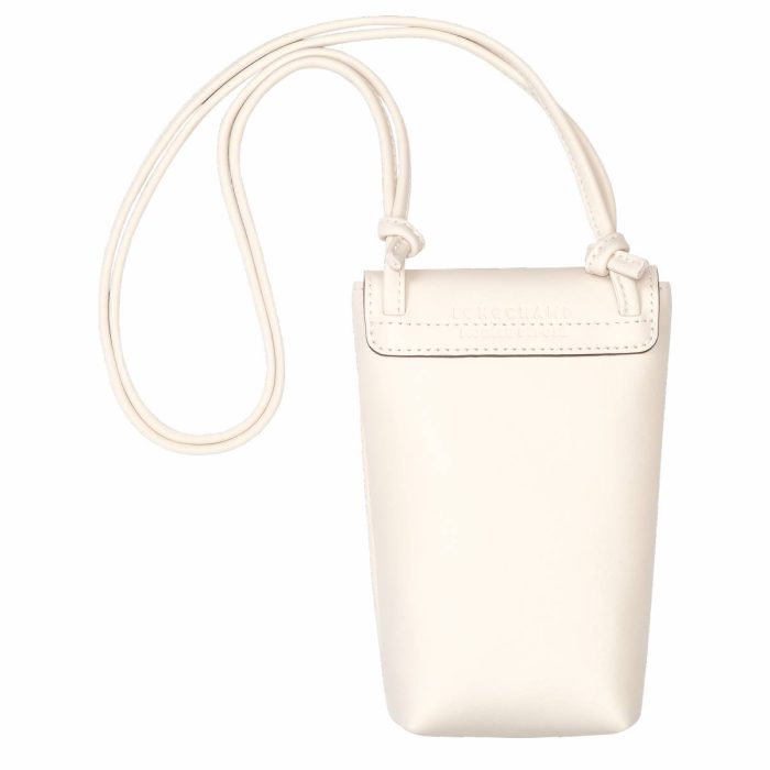 Phone Cases Women Longchamp Ecru Le Pliage Xtra Phone Case With Leather Lace Ecru - Leather