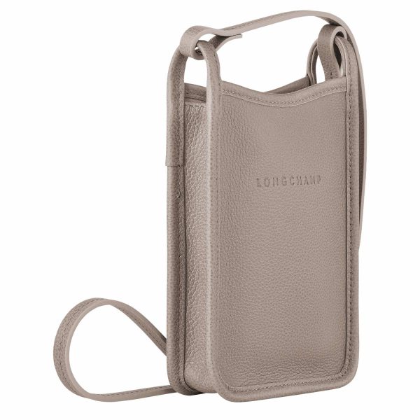 Phone Cases Women Longchamp Turtledove Le Foulonné Phone Case Turtledove - Leather