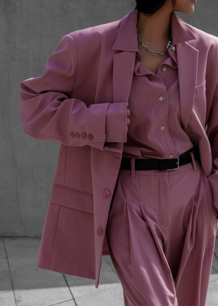 Pink Women Outerwear The Frankie Shop Gelso Oversized Blazer - Rose