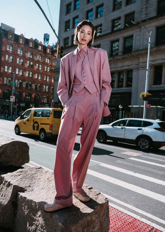 Pink Women Outerwear The Frankie Shop Gelso Oversized Blazer - Rose