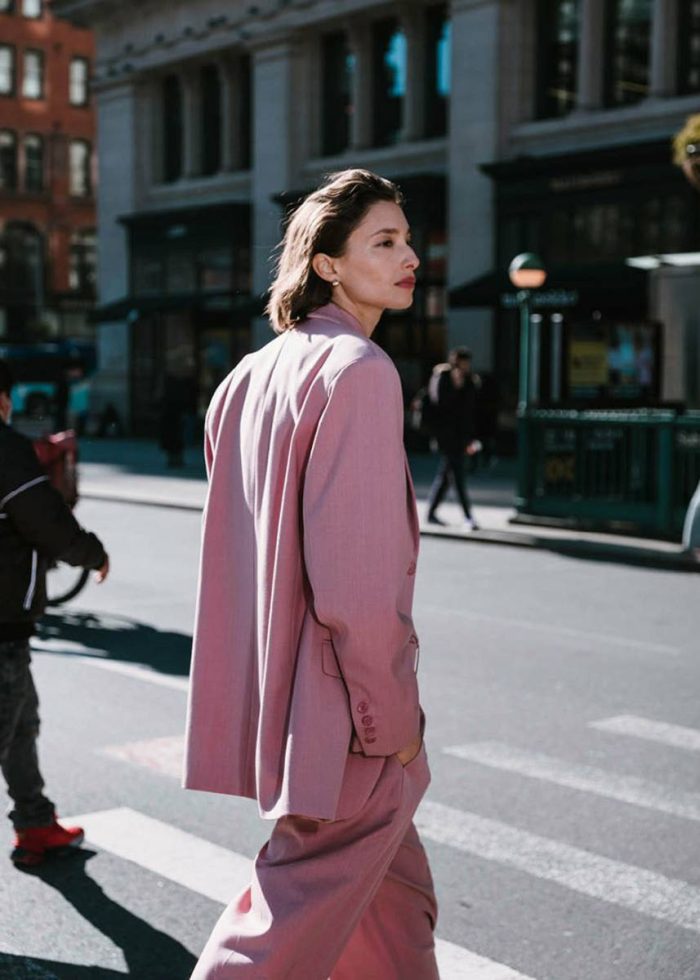 Pink Women Outerwear The Frankie Shop Gelso Oversized Blazer - Rose