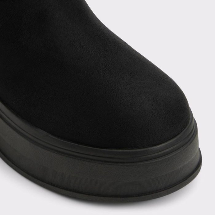 Plushy Black Women's Cold Weather Shoes Aldo Black Boots Women