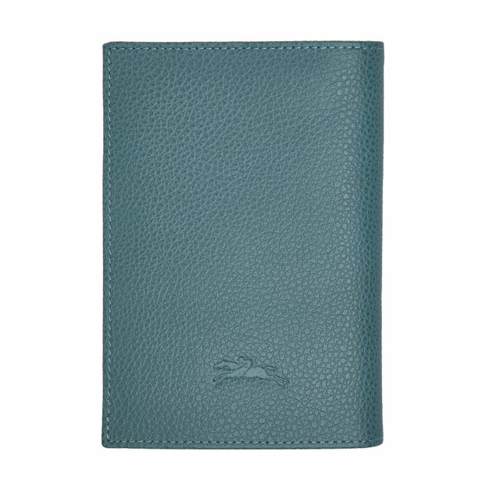 Pouches & Cases Le Foulonné Passport Cover Eucalyptus - Leather Eucalyptus Women Longchamp