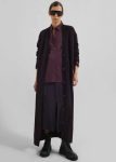 Purple Emi Long Knit Cardigan - Dark Plum The Frankie Shop Women Knitwear