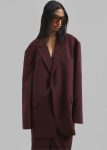 Red Women Outerwear The Frankie Shop Brooklyn Blazer - Burgundy