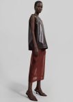 Red Women The Frankie Shop Bottoms Calliope Semi Sheer Midi Skirt - Burgundy