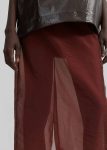 Red Women The Frankie Shop Bottoms Calliope Semi Sheer Midi Skirt - Burgundy
