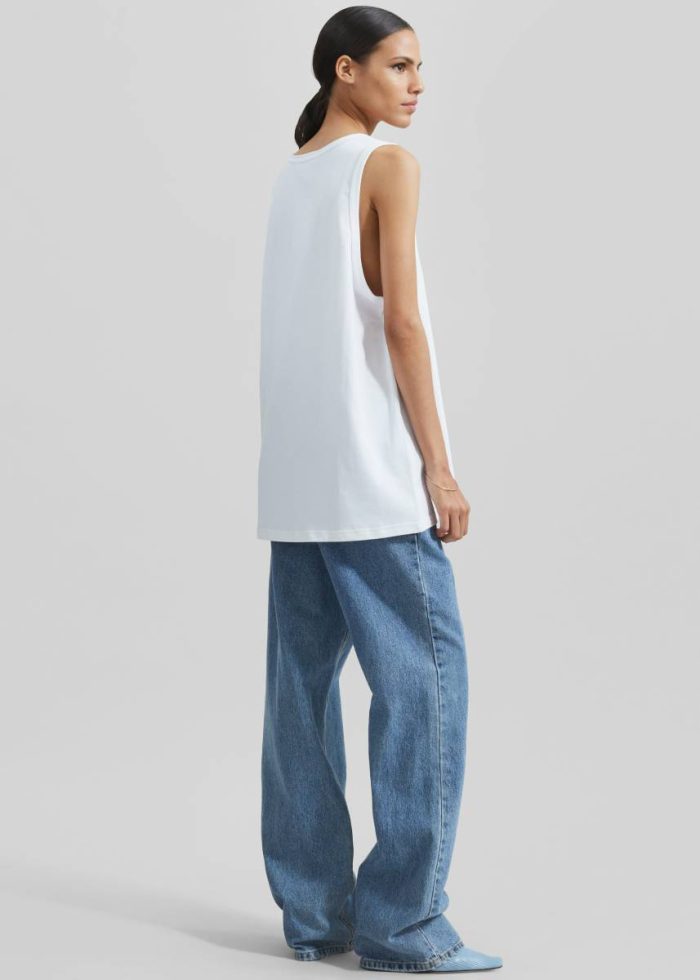 Rexy Embroidered Tank Top - White The Frankie Shop White Men Tops