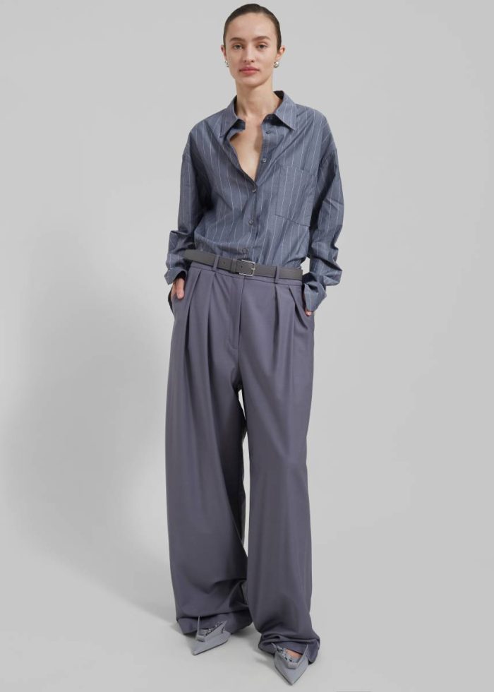 Ripley Pleated Trousers - Grey The Frankie Shop Bottoms Women Grey
