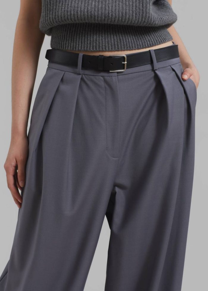 Ripley Pleated Trousers - Grey The Frankie Shop Bottoms Women Grey