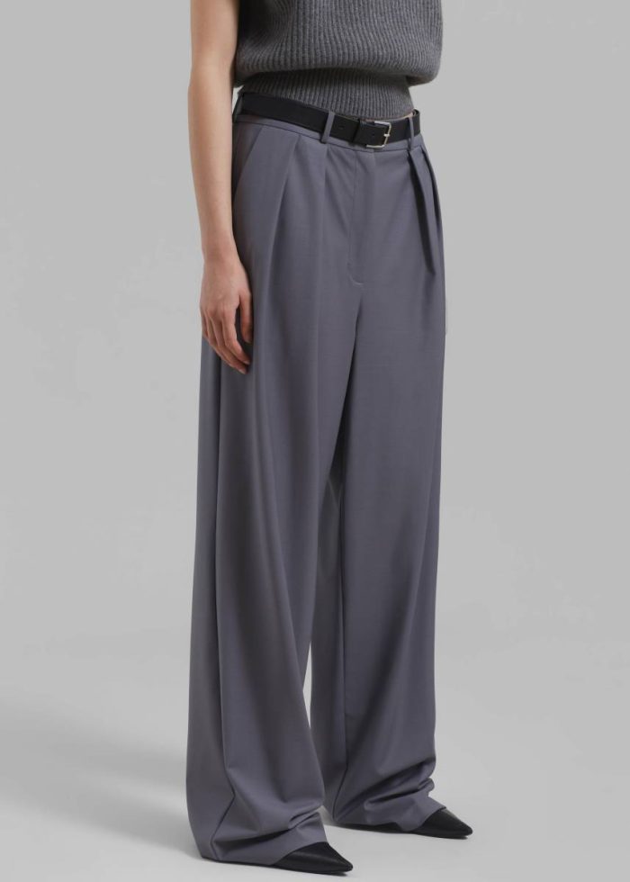 Ripley Pleated Trousers - Grey The Frankie Shop Bottoms Women Grey