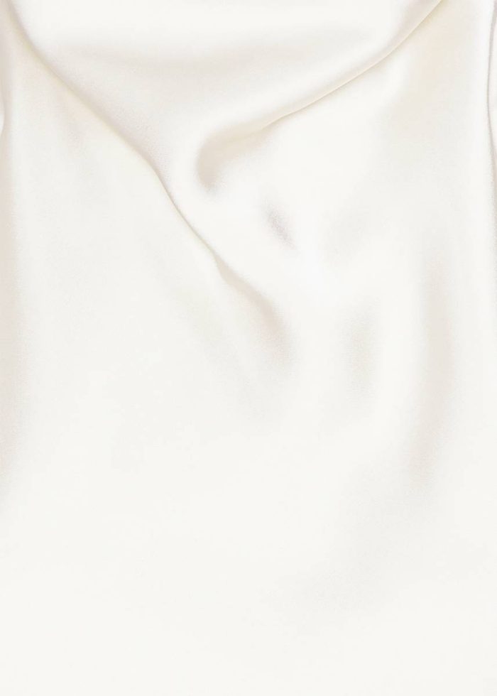 Rotate Satin Halterneck Dress - Egret Women White Dresses The Frankie Shop
