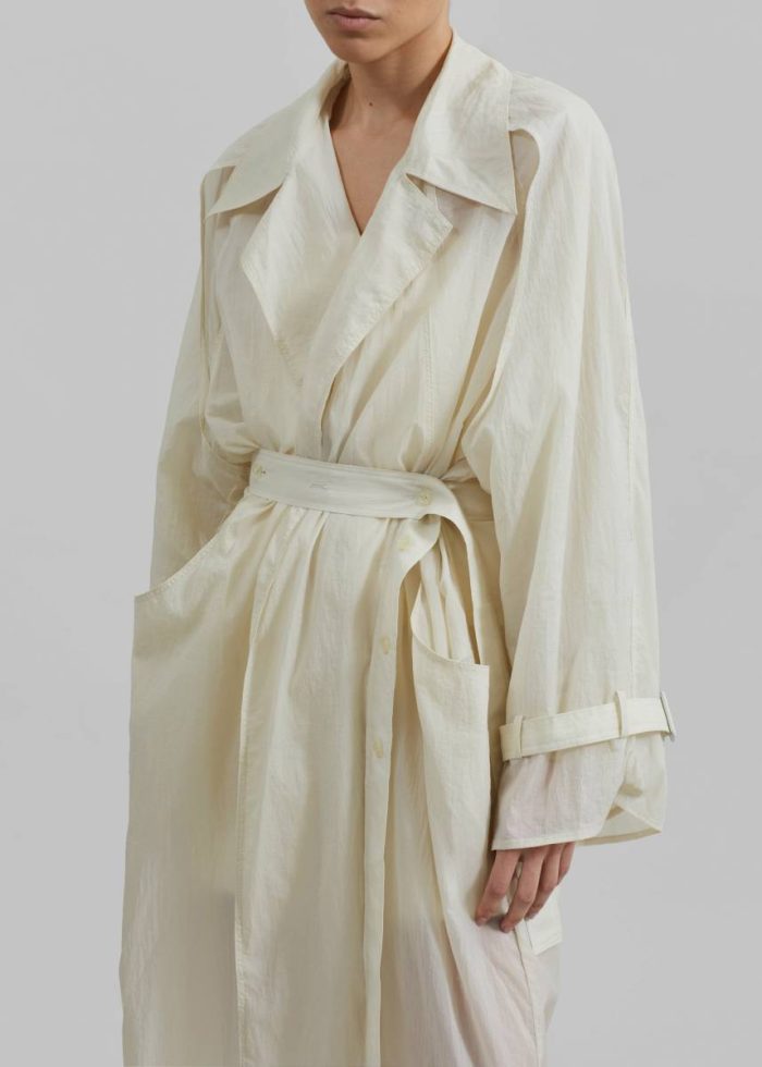 Sal Trench Coat - Ivory Outerwear The Frankie Shop White Women