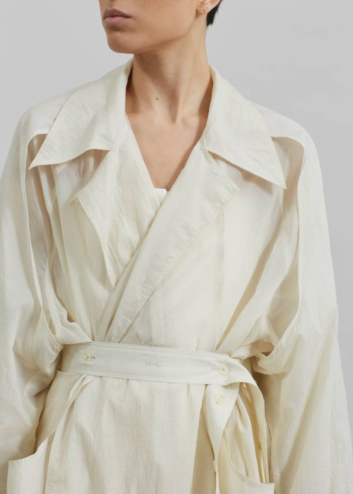 Sal Trench Coat - Ivory Outerwear The Frankie Shop White Women