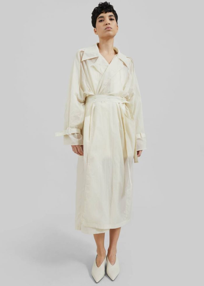 Sal Trench Coat - Ivory Outerwear The Frankie Shop White Women