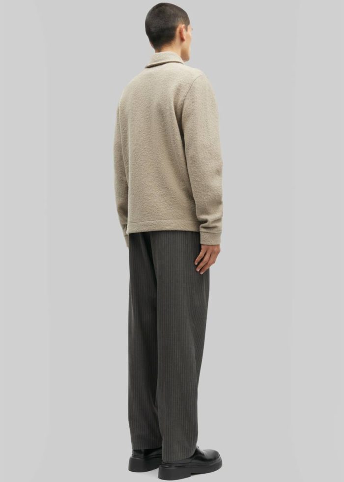 Samsøe Samsøe Hannes Full Zip Cardigan - Seneca Rock Men Knitwear Beige The Frankie Shop