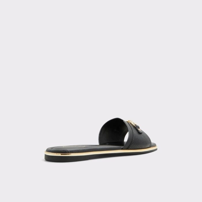 Sandals Alamassi Black Women's Flat Sandals Women Black Aldo