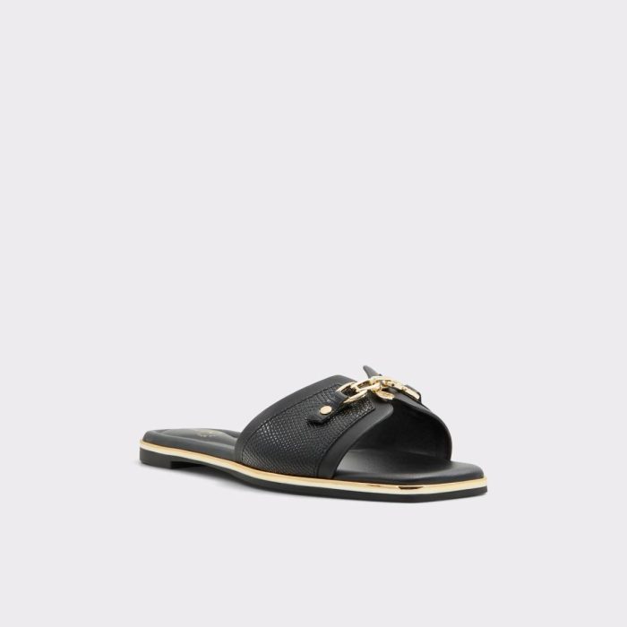 Sandals Alamassi Black Women's Flat Sandals Women Black Aldo