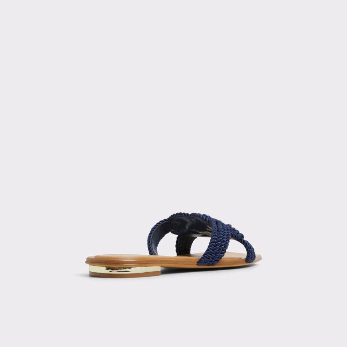 Sandals Aldo Karlie Navy Women's Flat Sandals Women Navy