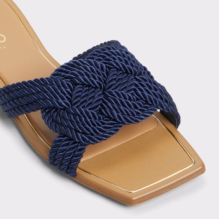 Sandals Aldo Karlie Navy Women's Flat Sandals Women Navy