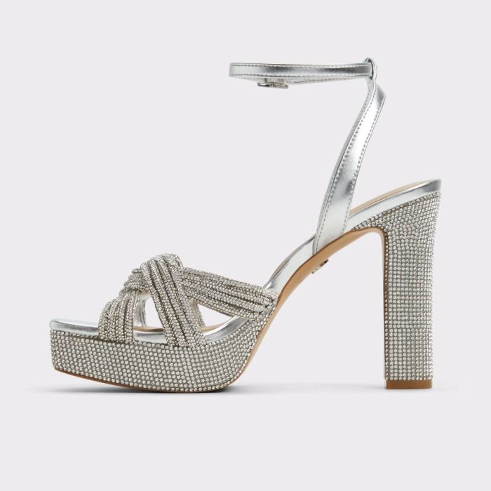 Sandals Aldo Shimma Silver Women's Metallics Women Silver