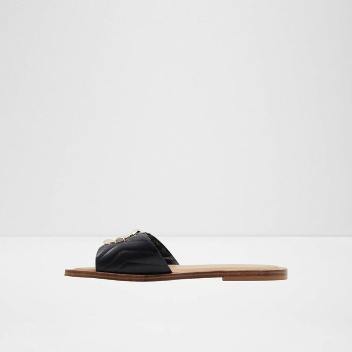 Sandals Black Women Qelajar Black Women's Flat Sandals Aldo