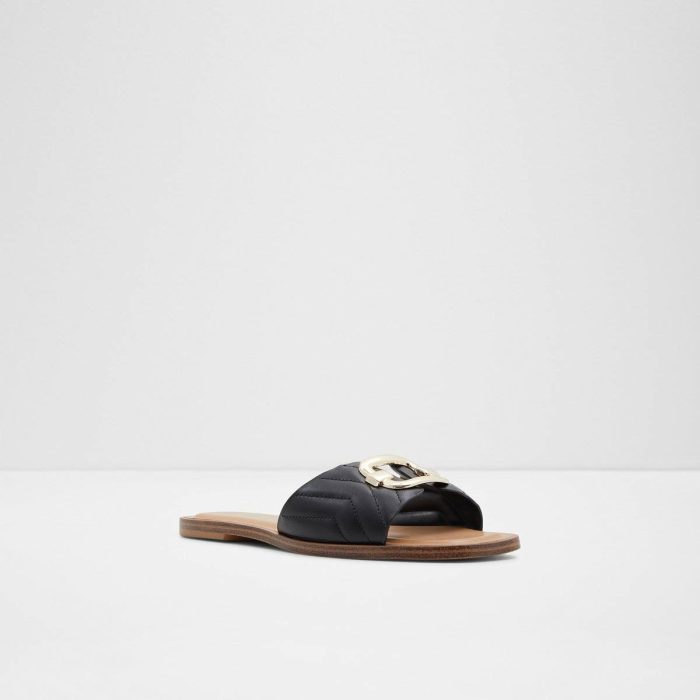 Sandals Black Women Qelajar Black Women's Flat Sandals Aldo