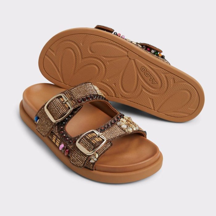 Sandals Open Brown Women Aldo Bohochic Open Brown Women's Footbed Sandals