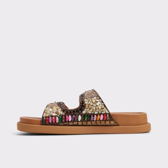 Sandals Open Brown Women Aldo Bohochic Open Brown Women's Footbed Sandals