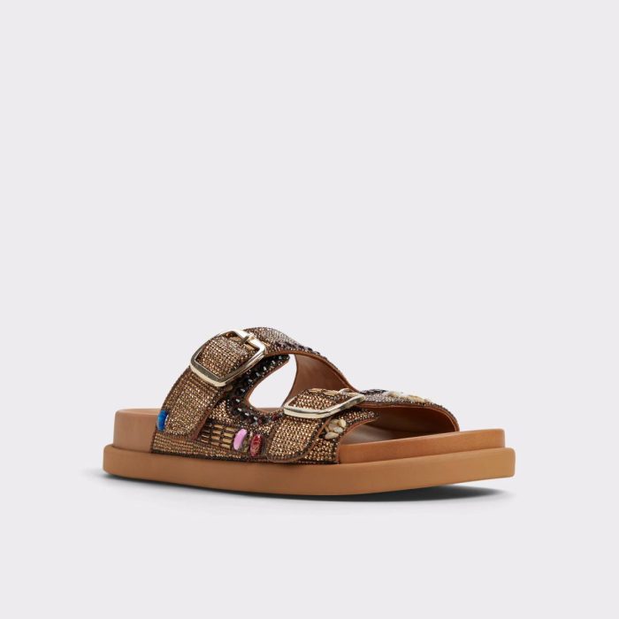 Sandals Open Brown Women Aldo Bohochic Open Brown Women's Footbed Sandals