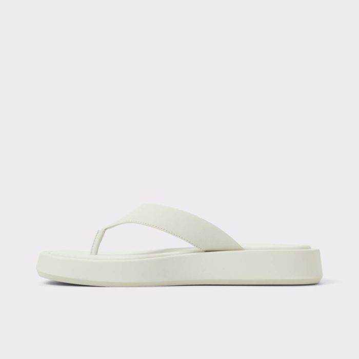 Sandals White/Bone Grettle White/Bone Women's Flat Sandals Aldo Women