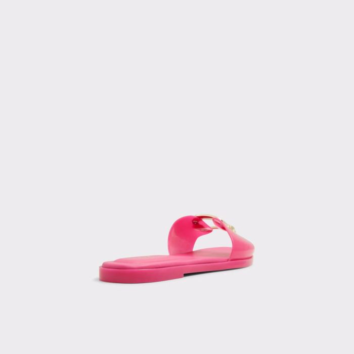 Sandals Women Aldo Bright Pink Jellyicious Bright Pink Women's Flat Sandals
